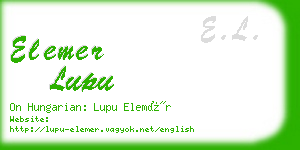 elemer lupu business card